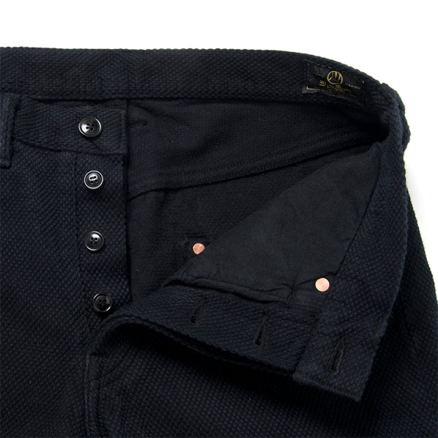 京黒紋付染刺し子ジーンズ【1877】BIGサイズ
