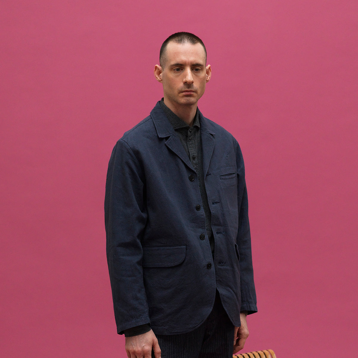 Cotton Linen Sack Jacket 【OR-4313】