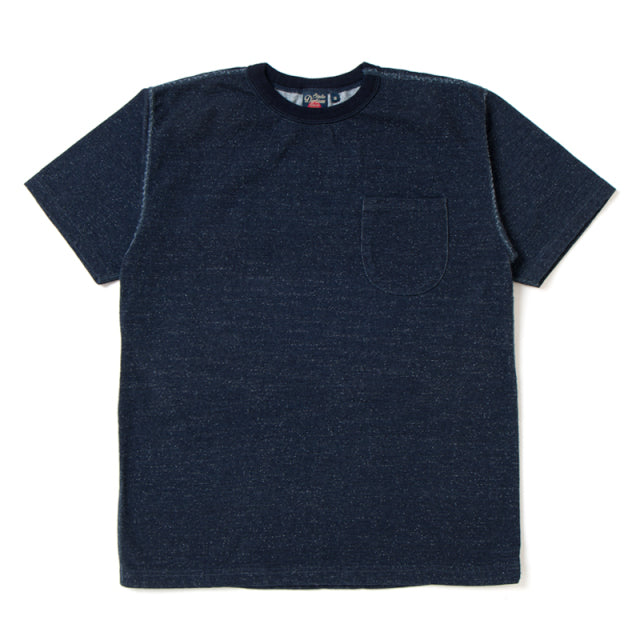 吊り編みインディゴTシャツ 【8001】