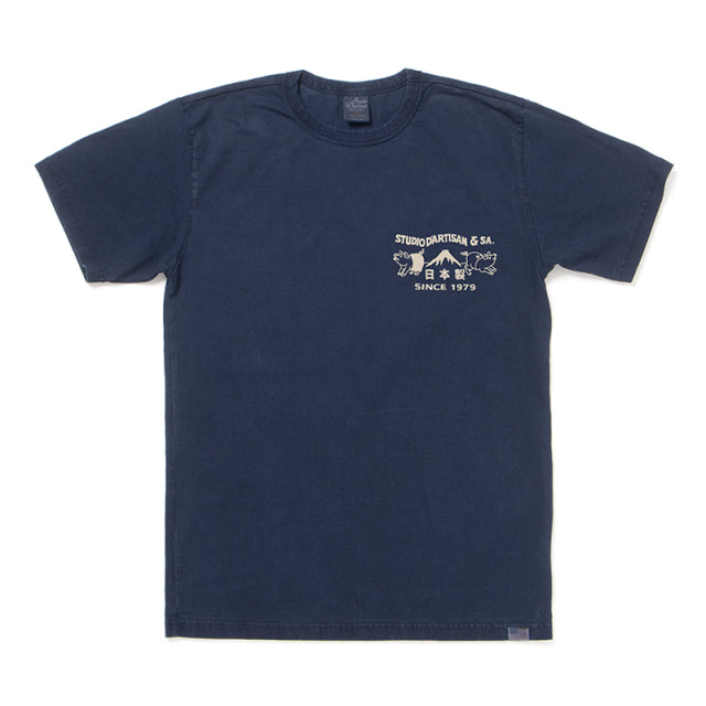 USAコットンインディゴTシャツ【8067A】