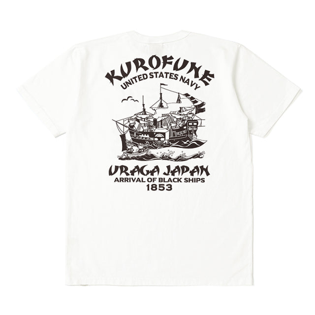 黒船U.S.N.プリントTシャツ【8118】