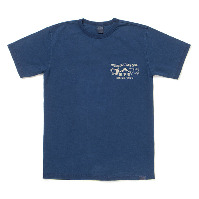 USAコットンインディゴＴシャツ【8067A】