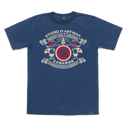USAコットンインディゴＴシャツ【8067B】
