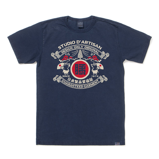 USAコットンインディゴＴシャツ【8067B】