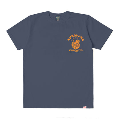 黒船U.S.N.プリントTシャツ【8118】