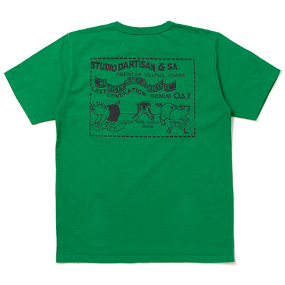 デニムポケットプリントTシャツ【8135A】