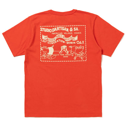 デニムポケットプリントTシャツ【8135A】
