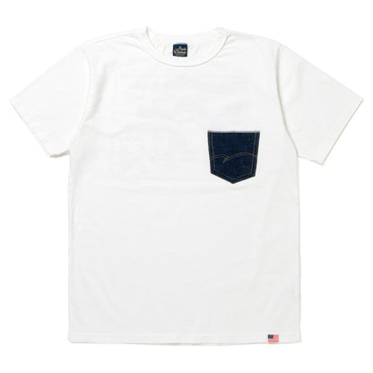 デニムポケットプリントTシャツ【8135A】