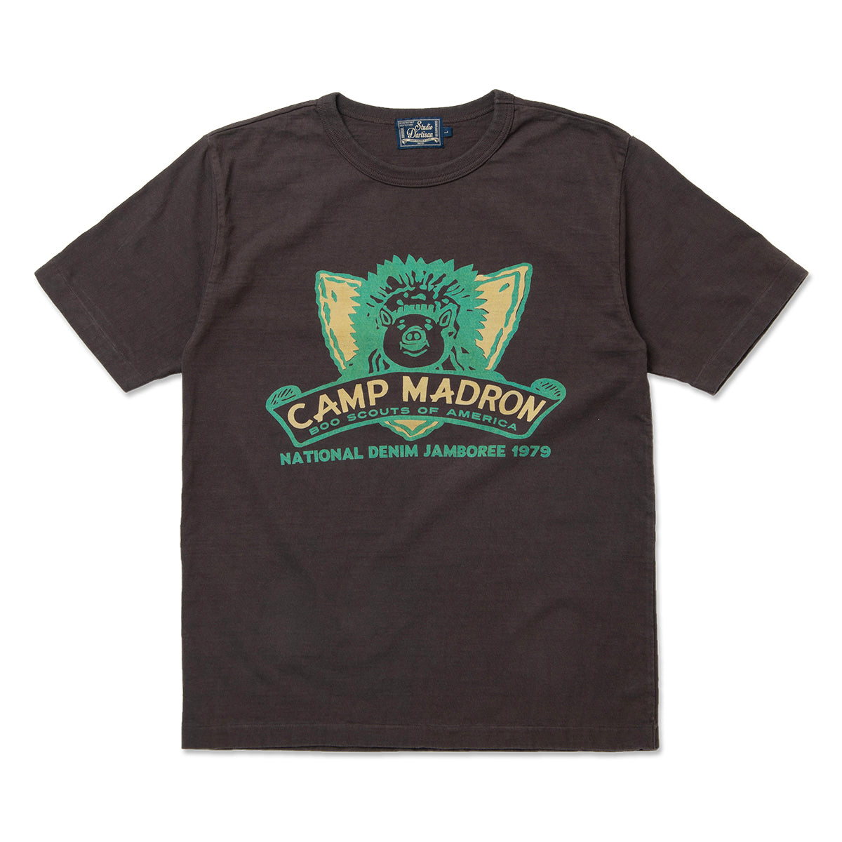 石川台小寸編み天竺プリントTシャツ【8203B】