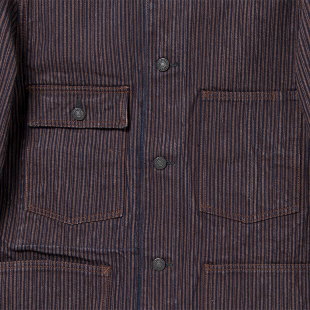 KAKISHIBU DENIM HICKORY カバーオール【D4522】